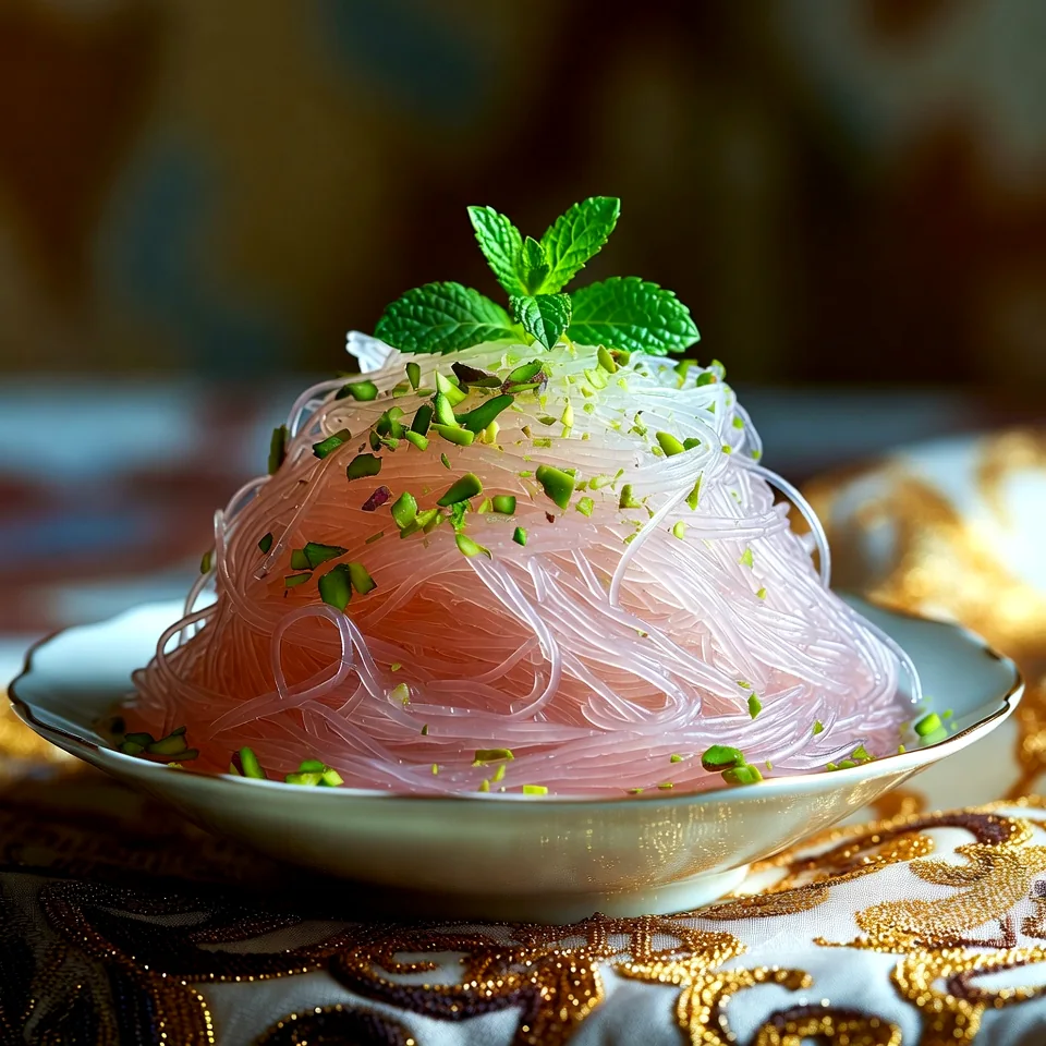 Faloodeh, the frozen rosewater dessert