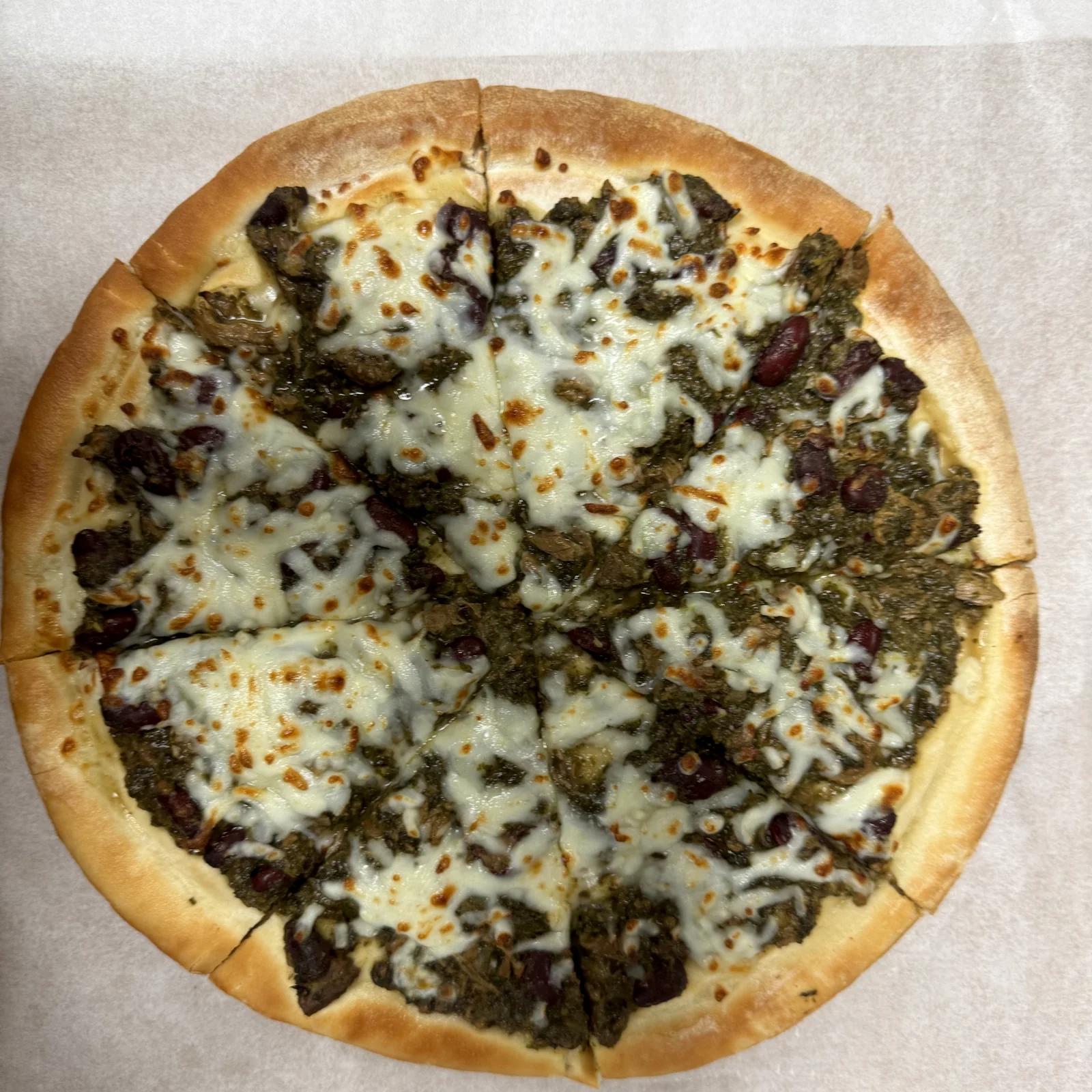 Ghormeh Sabzi Pizza, The most unique Persian stew, Persian style.